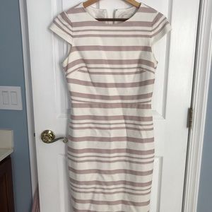 J CREW Double Stripe Cap Sleeve Dress